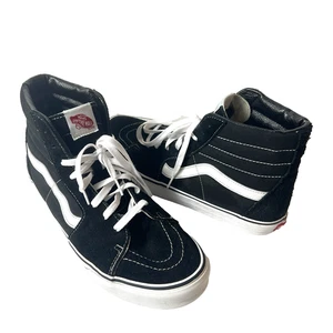 Scarpe da skate Vans Sk8 Hi Classic nere scamosciate tela uomo taglia 12 sneaker stringate - Foto 1 di 11