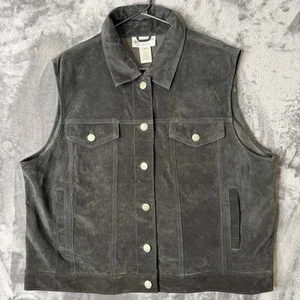 Pendleton Suede 100% Virgin Wool Vest Size X-Large Aztec Western Wear Black - Picture 1 of 6