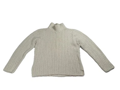 Suéter Columbia Sportswear para mujer M crema cuello falso tejido texturizado nailon Taiwán Foto 1 de 4
