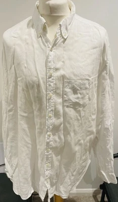 Excellent Gant 3XL "The LINEN" white long sleeved shirt - close to new - Image 1 of 4