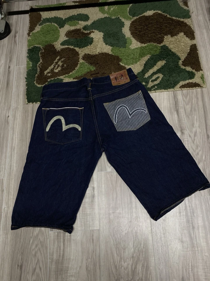 Evisu Vintage Japanese Denim Jeans Shorts Y2K Men’s Size 36 - Image 1 of 4