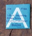 Vintage Bulova Accutron 214 watch pawl adjusting bridge screw part #184 NOS