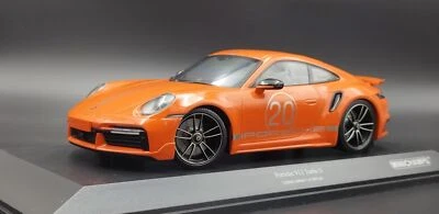 1:18 Minichamps Porsche 911 Turbo S Sportdesign Package Orange 2021 - Immagine 1 di 4