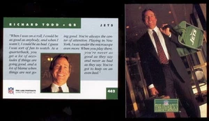 1992 Pro Line Portraits RICHARD TODD New York Jets Throwbacks Card - Picture 1 of 1