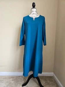 Gudrun Sjoden Jersey Vestido Mujer L Verde azulado Informal Confort - Imagen 1 de 11