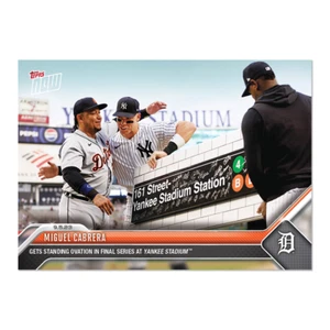 Tarjeta 818 Miguel Cabrera Standing Ovation Yankees 2023 MLB TOPPS NOW - Imagen 1 de 2