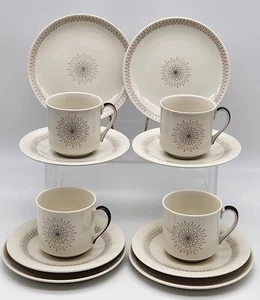 Royal Doulton Morning Star Coffee Cup Saucer Side Plate Trios (4) T.C. 1026 - Picture 1 of 24