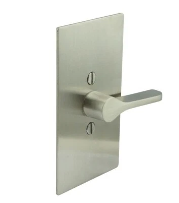INOX Privacy Latch for Sliding Barn Door Lever Rectangular Rose 2.24" Backset - Image 1 of 2