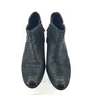 Sam Edelman Petty Ankle Boots Booties Black Leatherwomens Size 8 Embossed