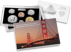 U.S. Mint 2018-S Silver Reverse Proof Set Box + COA Included - Picture 1 of 1