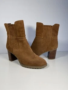 Circa Joan And David Boots, Size 6.5, Suede Ankle Boots, Cognac - Picture 1 of 9