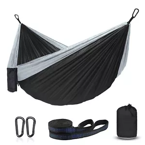 Hammock Camping Portable Single/Double Hammocks for Outdoor Hiking Travel Bac... - Picture 1 of 9