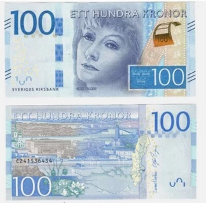 Billete Suecia 100 coronas P 71 ND 2016 Greta Garbo UNC NUEVO - Imagen 1 de 2