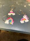Lot Of 3 Silicone Rainbow Keychains