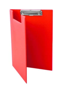 Carpeta de sujeción DIN A4, tablero de sujeción de cartera, plegable, GGM original, color: rojo - Imagen 1 de 1