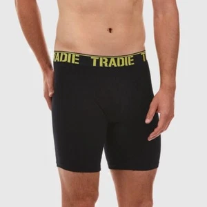 Mens Tradie 2 Pack Sizes 3-6XL Boxer Shorts Long Leg Trunk Black (5SK) - Bild 1 von 6