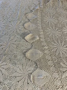 New Old Stock KEECO Cottage Crochet Coverlet & 2 Pillow Shams QUEEN Set - Picture 1 of 17