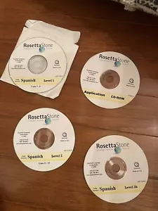 New Rosetta Stone Spanish Level 1 &2 & 3B Version V2.0.8.1A 5 Piece Set Partial - Picture 1 of 5