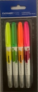 Pluma Resaltadora Colores Surtidos 4 X Marcadores Borrables Oficina Escuela Papelería - Imagen 1 de 4