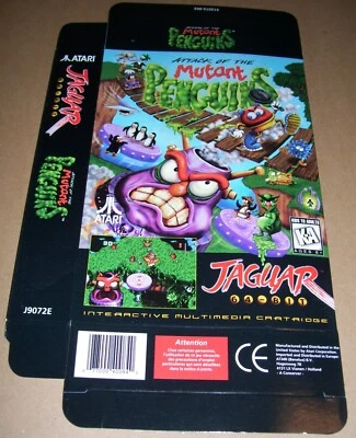 Atari Jaguar 64-Bit Games Console MUTANT PENGUINS Game Box NEW P/N J9072E - Image 1 of 2