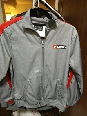 Lotto Athletica размер M мужской пот костюм куртка верхняя одежда повседневный красный/серый новый с Ярлыками $75 - Изображение 1 из 4