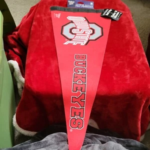 Banderín enrollable de fieltro Wincraft 12 x 30 de la Universidad Estatal de Ohio Buckeyes NCAA - Imagen 1 de 4