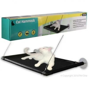 Pet One Cat Window Hammock 67 L X 40cm D Black - Picture 1 of 1