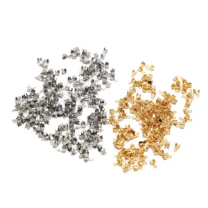 200 piezas Acero Inoxidable Oro/Plata Puntas Puntas Cadena Cable Extremos 2mm-4mm - Imagen 1 de 12