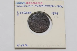 🧭 🇩🇪 ALEMANIA COLONIA 1/4 ESTUBER 1767 DETALLES NÍTIDOS B66 #551 - Imagen 1 de 3