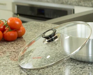 See Through Glass Lid for Frying Pan,Fry Pan,Skillet,Pan Lid With Handle 12.5" - Picture 1 of 4