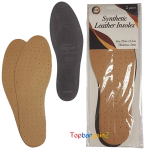 Plantillas de zapatos de cuero sintéticas suaves unisex anti olor suela interior fresca 2 pares - Imagen 1 de 12