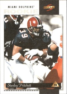 1996 Score Field Force Miami Dolphins Football Card #224 Stanley Pritchett