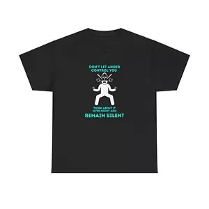 Don't Let Anger Control You T-Shirt Crewneck Short Sleeve Men's Women's Tee Blue - Picture 1 of 92
