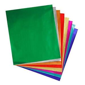 Hygloss Products Metallic Foil Paper Sheets - 8 Assorted Colors, 8 1/2 x 10”,