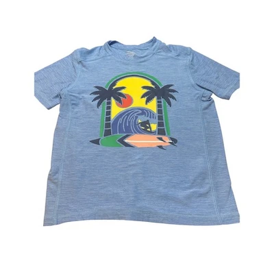 Camiseta Hanna Andersson Niños Azul Tabla de Surf Gráfico Manga Corta EE. UU. 5 Preppy Natación Foto 1 de 4