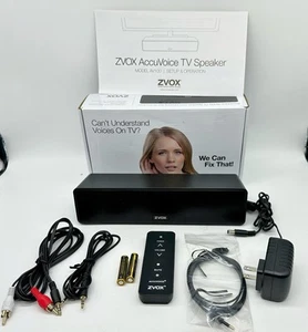 ZVOX AccuVoice AV100 Soundbar ALTOPARLANTE TV completo di telecomando caricatore manuale FUNZIONANTE - Foto 1 di 16