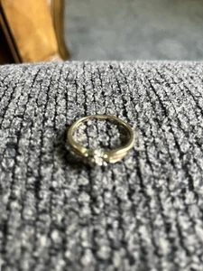 10 Karat Gelbgold Diamant Ring 1,1 Gramm Gr.4 - Bild 1 von 4