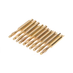 Random10pcs 2mm wire cord solder type banana plug jack connector gold plateN8 - Picture 1 of 12
