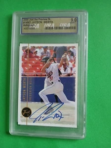 Tarjeta autografiada Jayson Werth - 2000 Just Minors como nueva EE. UU. 9 - Imagen 1 de 2