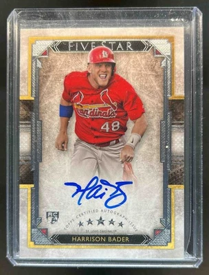 2018 Topps Five Star Harrison Bader RC Rookie Auto #FSA-HB Cardinals - Image 1 of 2