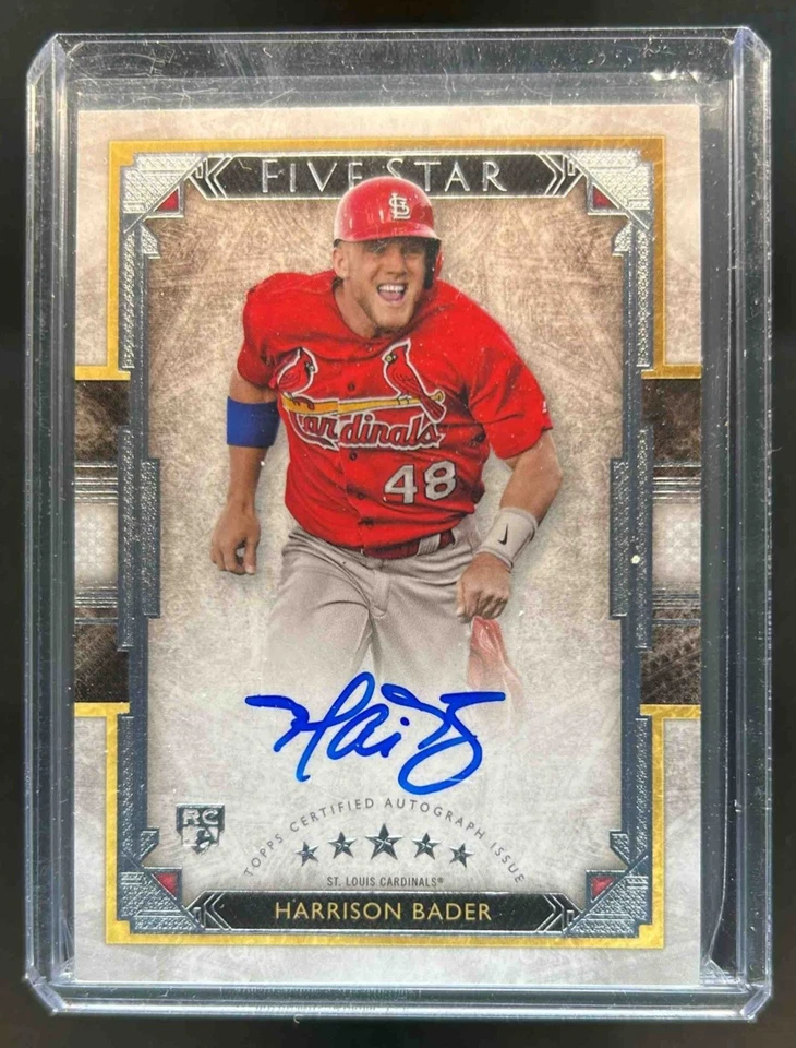 2018 Topps Five Star Harrison Bader RC Rookie Auto #FSA-HB Cardinals - Image 1 of 2