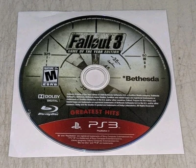 Fallout 3 Game of the Year Edition (PS3 PlayStation 3) DISC ONLY - Image 1 of 2
