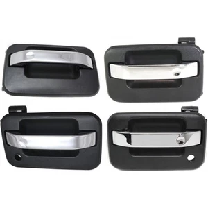 Set of 4 Exterior Door Handles Front & Rear Left-and-Right for F150 Truck F-150 - Picture 1 of 12