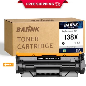 138X Toner Cartridge (With CHIP) Black Replacement for HP 138X W1380X 138A W1380 - Picture 1 of 6