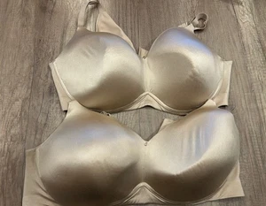 2er Set Cacique Lane Bryant Damen BHs ohne Bügel Full Coverage Nude Größe 46F - Bild 1 von 3