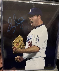 Foto enmarcada 8x10 firmada a mano de Eric Gagne de los Dodgers de Los Ángeles (AWM) MLB béisbol - Imagen 1 de 2