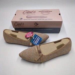 Skechers Cleo Point Flats Women's 9M Lovely Weather Mocha Vegan Stretch Fit - Picture 1 of 6