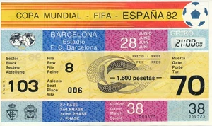 ENTRADA: MUNDIAL 1982 ESPAÑA - Polonia v Bélgica @ Barcelona PARTIDO 38 - Imagen 1 de 1