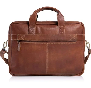 Maletín de cuero para hombre Bolso para computadora portátil Bolso de mano de negocios Oficina Trabajo Bolso de hombro - Imagen 1 de 5