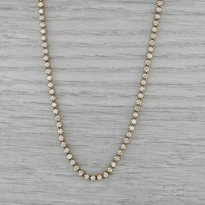 4.75ctw Lab Grown Diamond Tennis Necklace 14k Yellow Gold 19" 3mm VS2 - Picture 1 of 7